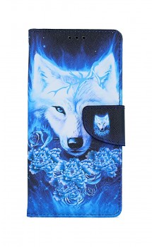 Knížkové pouzdro na Xiaomi Redmi 9C Tyrkysový vlk