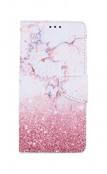 Knížkové pouzdro na iPhone SE 2020 Růžový mramor