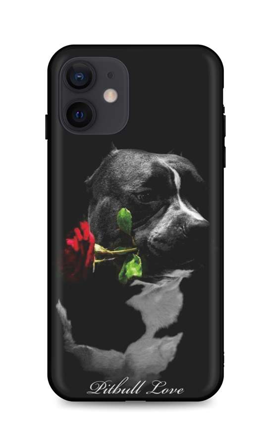 Levně Kryt TopQ iPhone 12 silikon Pitbull Love 55095 (pouzdro neboli obal na mobil iPhone 12)