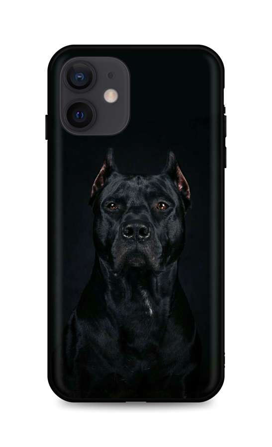 Levně Kryt TopQ iPhone 12 silikon Dark Pitbull 55099 (pouzdro neboli obal na mobil iPhone 12)