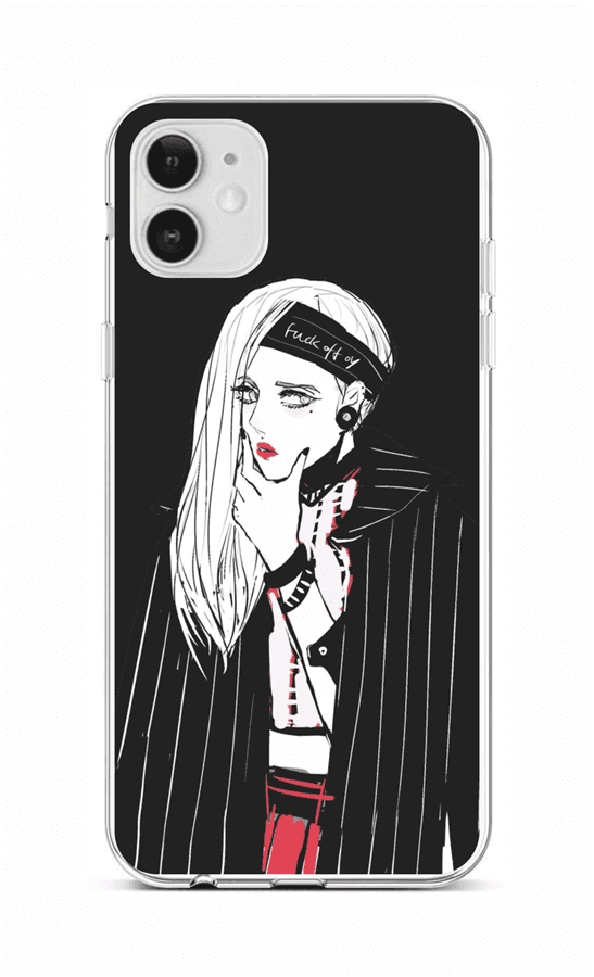 Levně Kryt TopQ iPhone 12 silikon Dark Girl 55270 (pouzdro neboli obal na mobil iPhone 12)