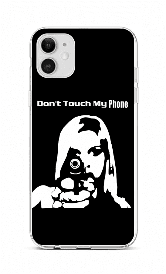 Kryt TopQ iPhone 12 silikon Don't Touch Gun 55288 (pouzdro neboli obal na mobil iPhone 12)