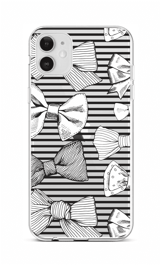 Levně Kryt TopQ iPhone 12 silikon Mašličky 55299 (pouzdro neboli obal na mobil iPhone 12)