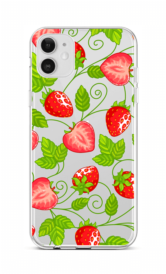 Zadní silikonový kryt na iPhone 12 Strawberries