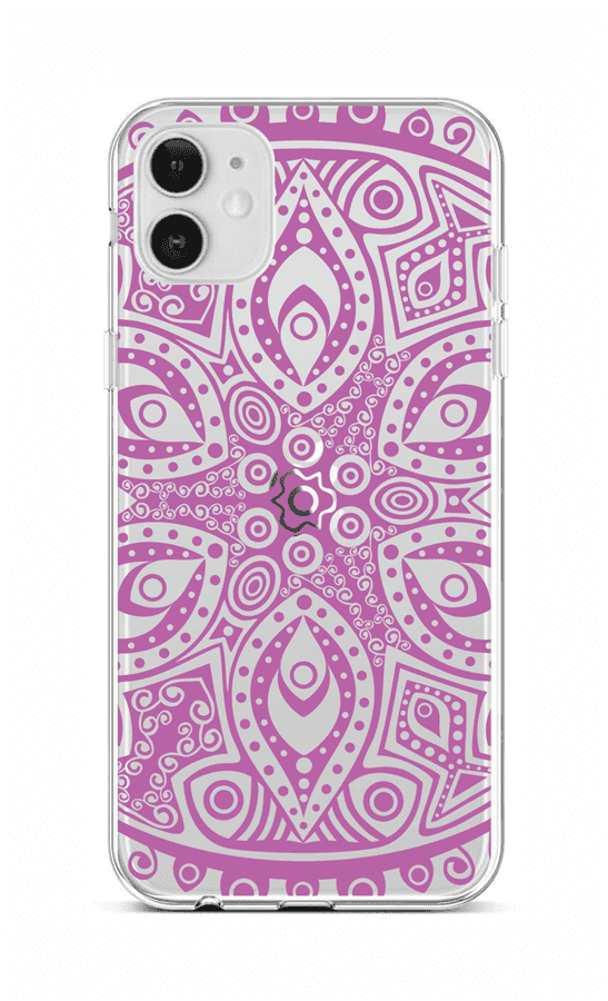 Levně Kryt TopQ iPhone 12 silikon Violet Mandala 55304 (pouzdro neboli obal na mobil iPhone 12)
