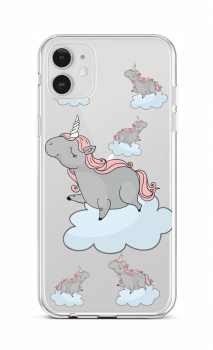 Zadní silikonový kryt na iPhone 12 Grey Unicorns