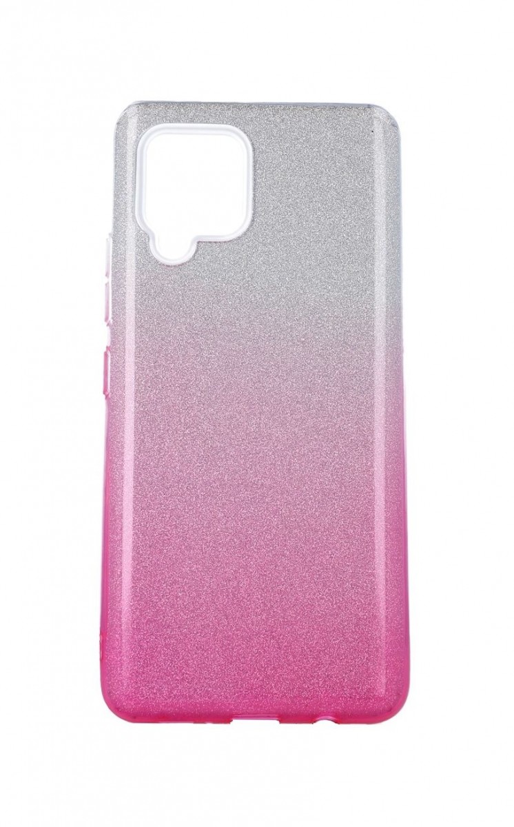 Kryt TopQ Samsung A42 glitter stříbrno-růžový 55358 (pouzdro neboli obal na mobil Samsung A42)