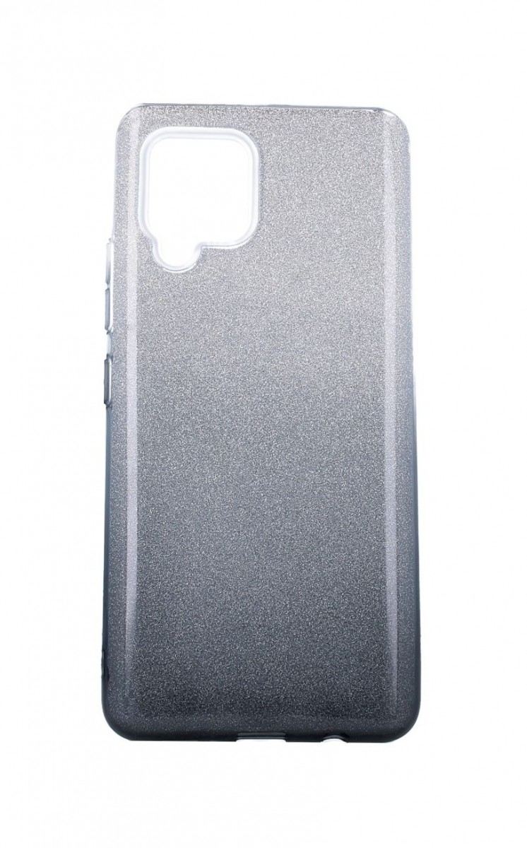 Kryt TopQ Samsung A42 glitter stříbrno-černý 55360 (pouzdro neboli obal na mobil Samsung A42)