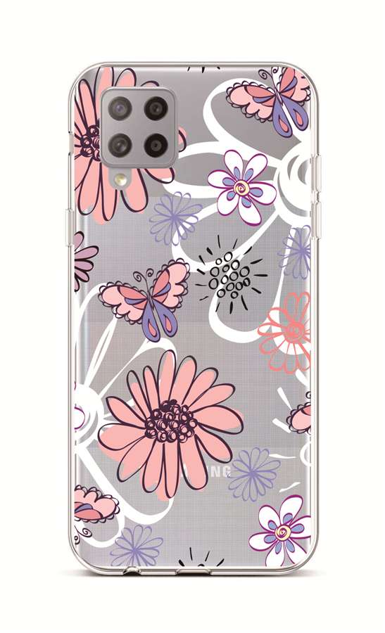 Levně Kryt TopQ Samsung A42 silikon Flowers 55418 (pouzdro neboli obal na mobil Samsung A42)