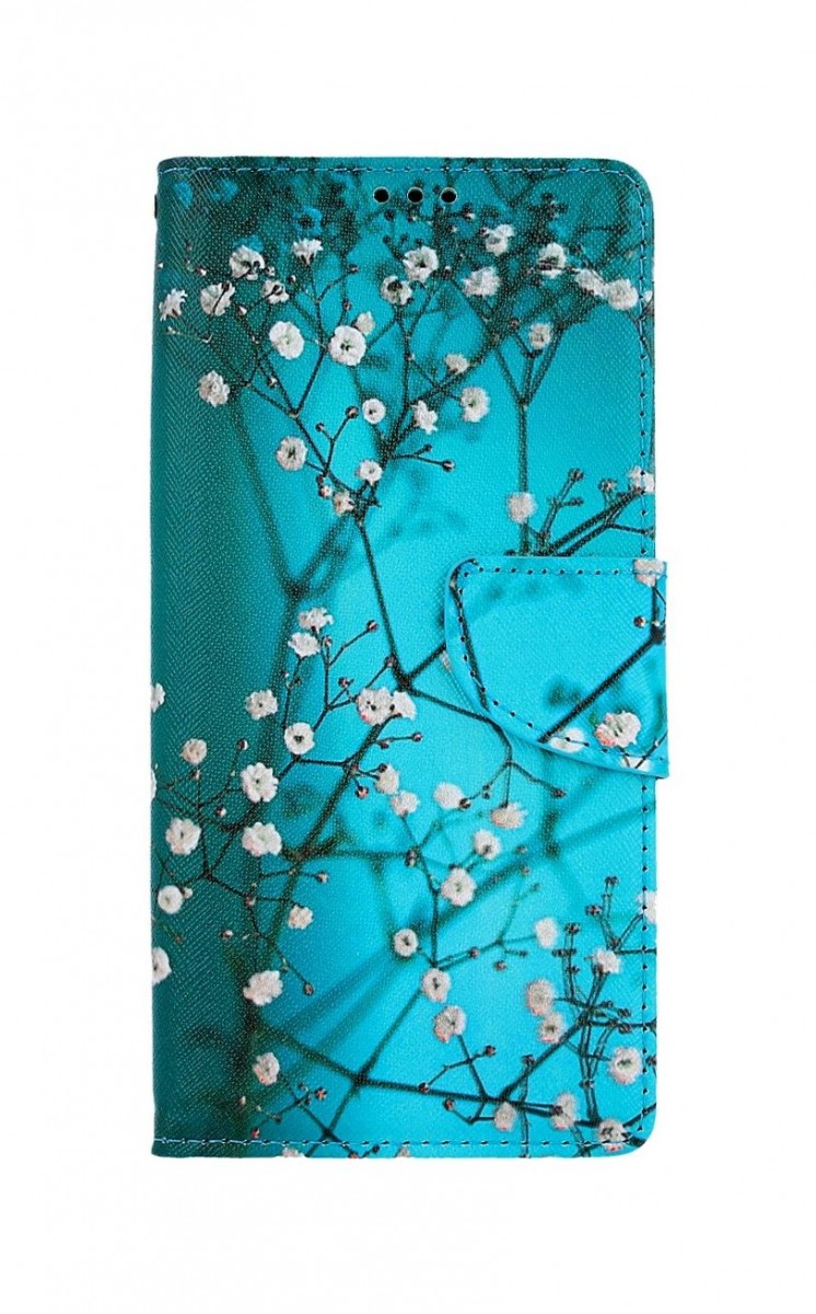 Knížkové pouzdro na Samsung A42 Modré s květy