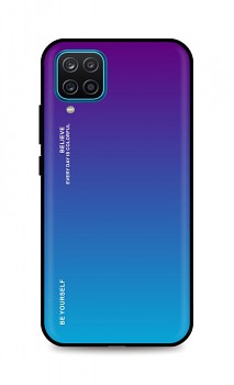 Zadní pevný kryt LUXURY na Samsung A12 duhový purpurový