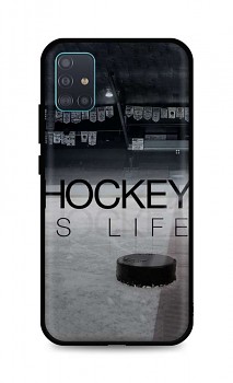 Zadní silikonový kryt DARK na Samsung A51 Hockey Is Life