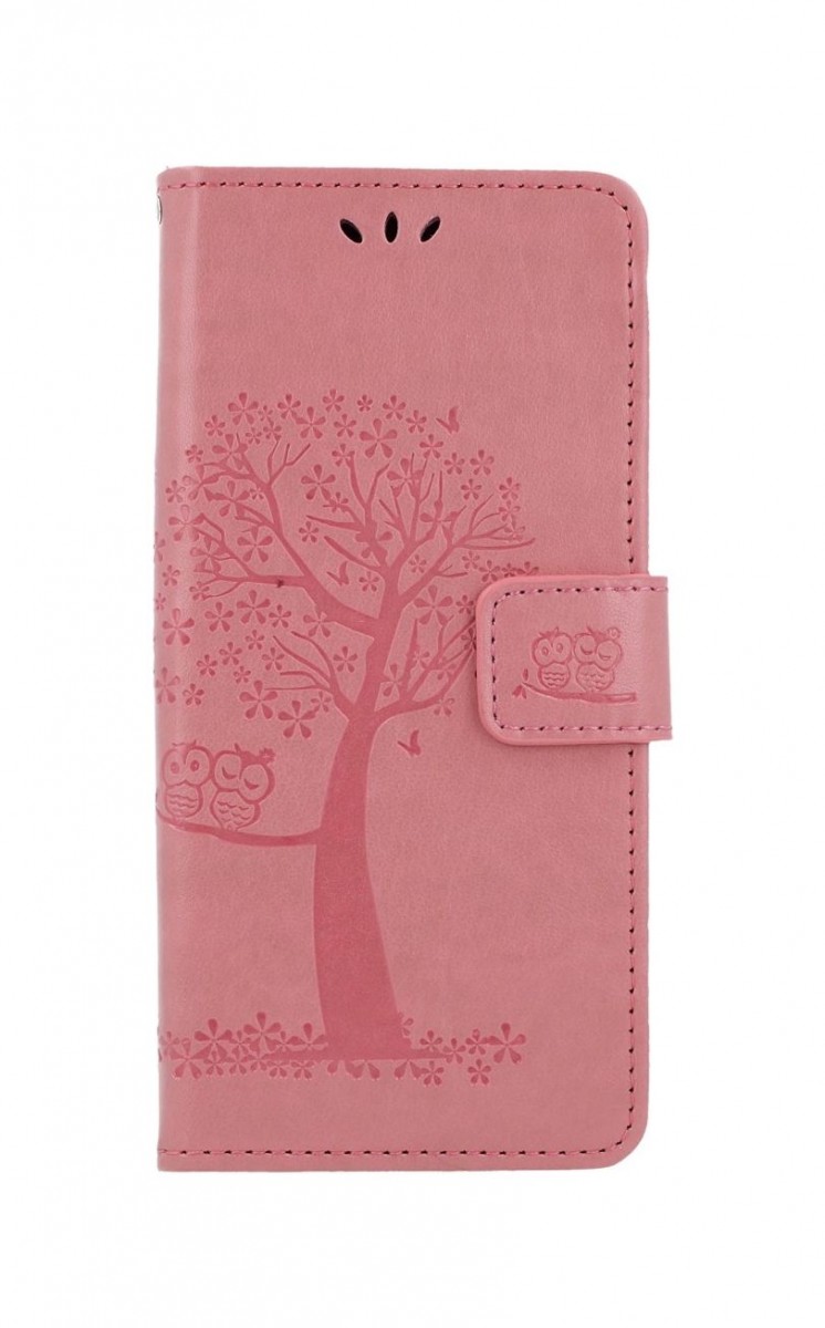 Knížkové pouzdro na Realme 7i Růžový strom sovičky