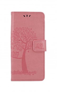Knížkové pouzdro na Realme 7i Růžový strom sovičky