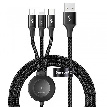 Datový kabel Baseus (CA1T4-I0G) 1,2m 4v1 černý