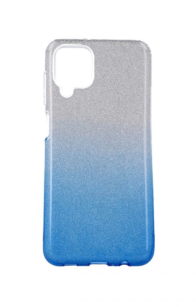 Pouzdro Forcell Samsung A12 glitter stříbrno-modrý 56467 (kryt neboli obal na mobil Samsung A12)