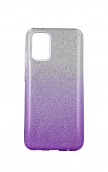 Zadní pevný kryt Forcell na Samsung A02s glitter stříbrno-fialový