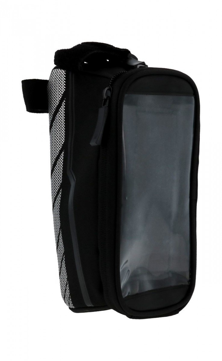 Levně Pouzdro RIDE SUPPORT pro mobilní telefon na rám kola černé XL 56528 (držák na kolo černý)