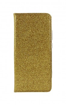 Knížkové pouzdro Magnet Book na Samsung A02s glitter zlaté 