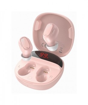 Bezdrátová sluchátka Baseus Encok WM01 Plus růžová