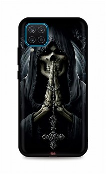 Zadní silikonový kryt DARK na Samsung A12 Grim Reaper