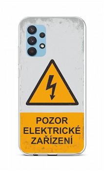 Zadní silikonový kryt na Samsung A32 Pozor elektrické zařízení