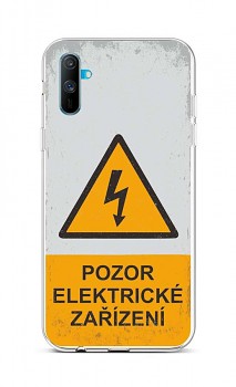 Zadní silikonový kryt na Realme C3 Pozor elektrické zařízení