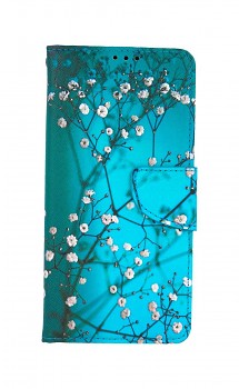 Knížkové pouzdro na Vivo Y20s Modré s květy