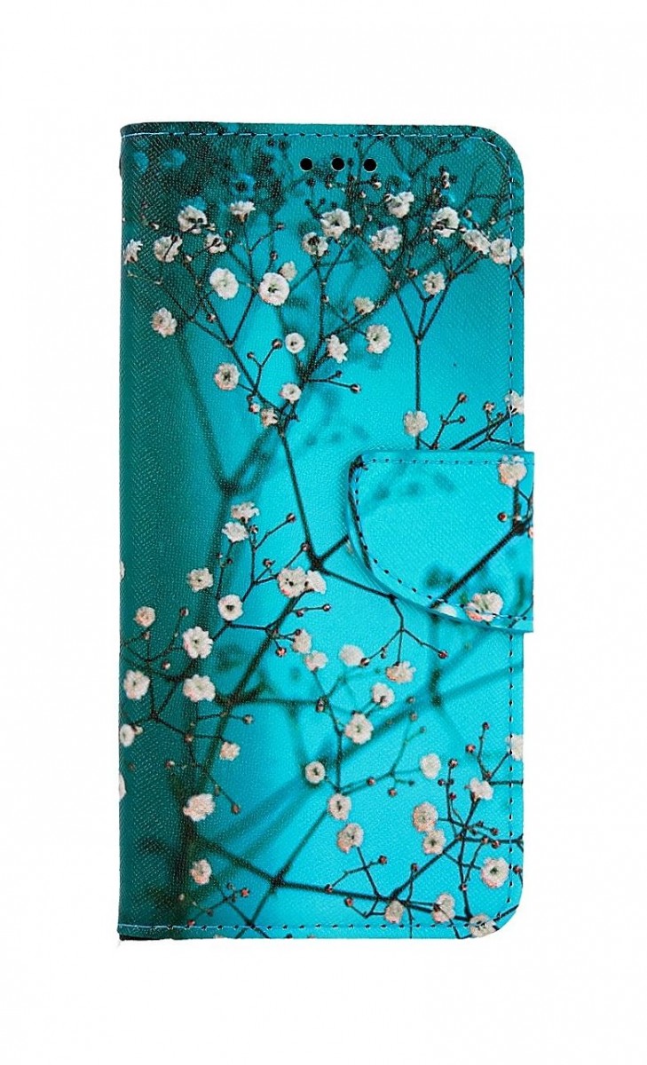 Knížkové pouzdro na Samsung A32 Modré s květy