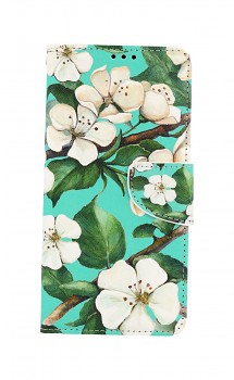 Knížkové pouzdro na Samsung A12 Malované květy