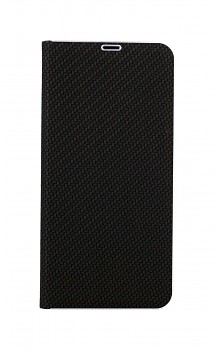 Knížkové pouzdro Luna Carbon Book na Samsung A72 černé
