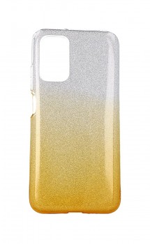 Zadní pevný kryt na Xiaomi Poco M3 glitter stříbrno-oranžový