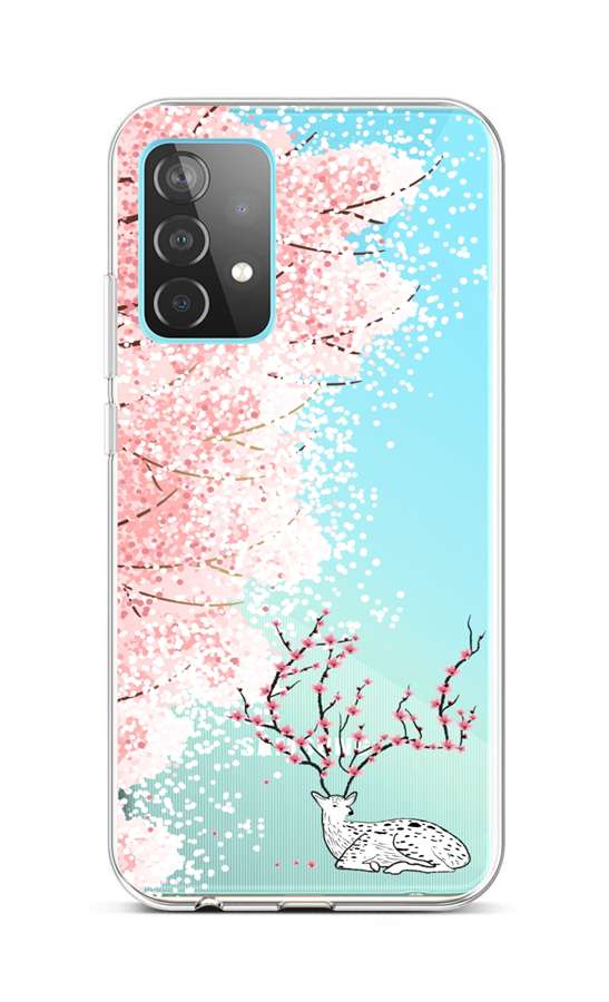 Levně Kryt TopQ Samsung A52 silikon Blooming Deer 57389 (pouzdro neboli obal na mobil Samsung A52)