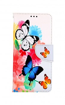 Knížkové pouzdro na Samsung A52 Barevné s motýlky