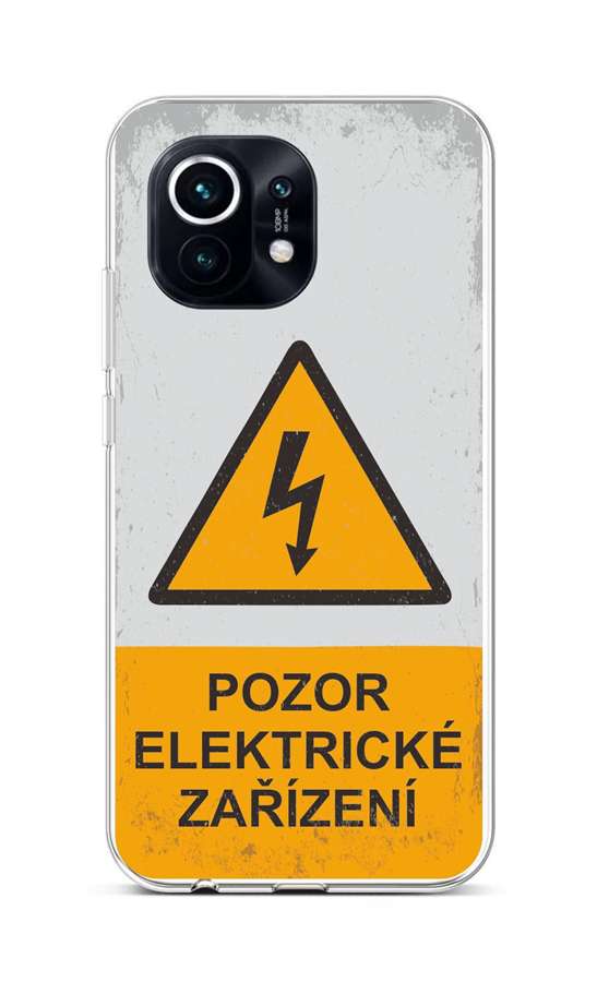 Levně Kryt TopQ Xiaomi Mi 11 silikon Pozor elektrické zařízení 57827 (pouzdro neboli obal na mobil Xiaomi Mi 11)