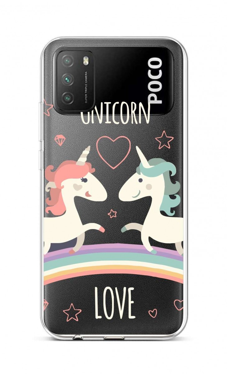 Kryt TopQ Xiaomi Poco M3 silikon Unicorn Love 57843 (pouzdro neboli obal na mobil Xiaomi Poco M3)
