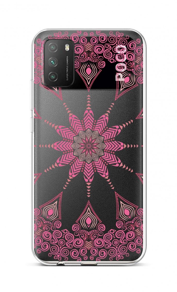 Levně Kryt TopQ Xiaomi Poco M3 silikon Pink Mandala 57844 (pouzdro neboli obal na mobil Xiaomi Poco M3)
