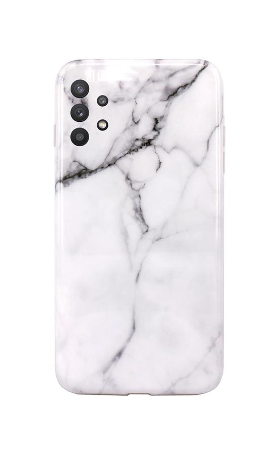 Levně Kryt TopQ Samsung A32 5G silikon Mramor bílý 57888 (pouzdro neboli obal na mobil Samsung A32 5G)