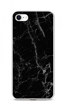 Zadní silikonový kryt STYLE na iPhone SE 2020 Mramor černý