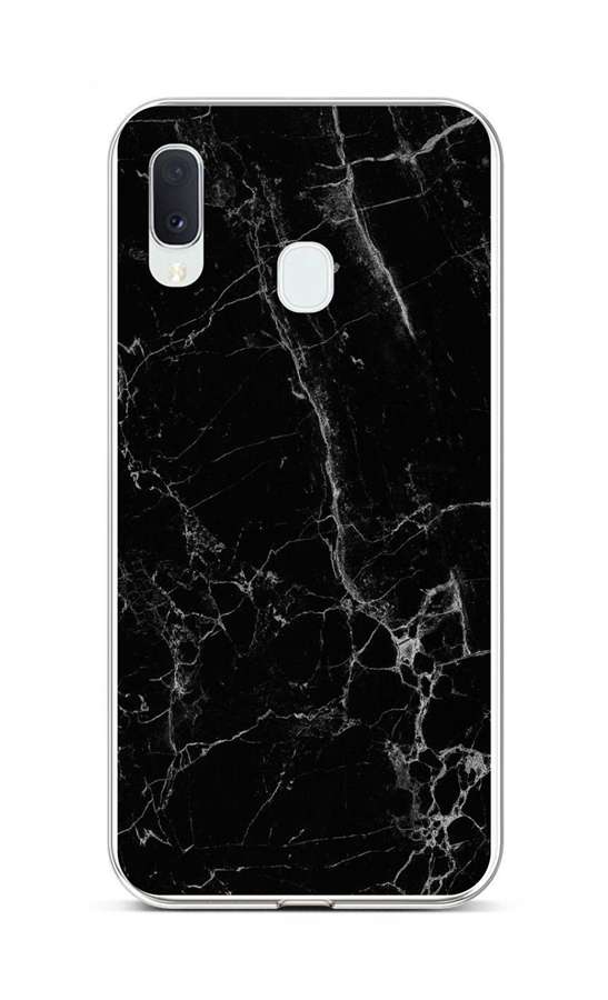 Zadní silikonový kryt STYLE na Samsung A20e Mramor černý