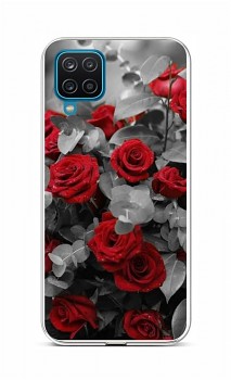 Zadní silikonový kryt na Samsung A12 Červené růže mix