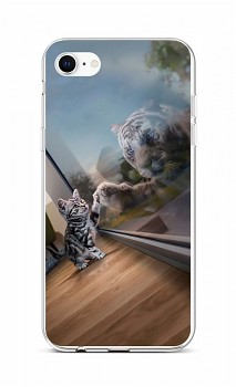 Zadní silikonový kryt na iPhone SE 2020 Odraz tygra