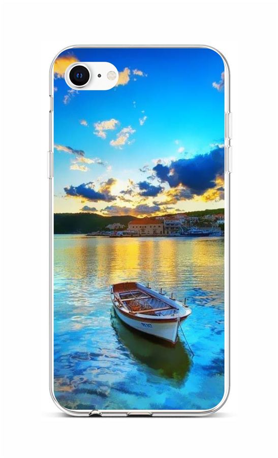 Kryt TopQ iPhone SE 2020 silikon Loďka 58792 (pouzdro neboli obal na mobil iPhone SE 2020)
