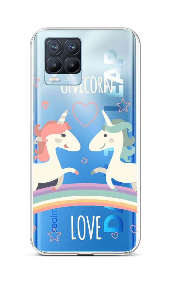 Zadní silikonový kryt na Realme 8 Pro Unicorn Love