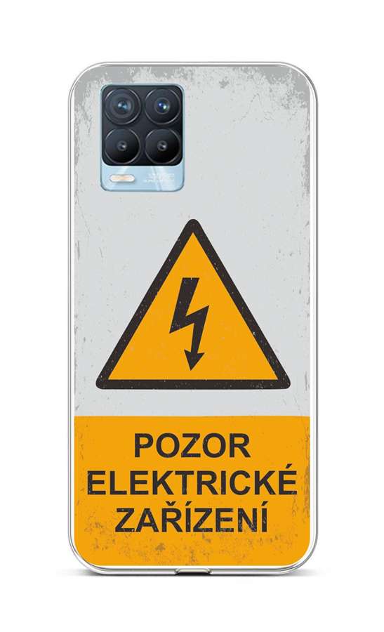 Zadní silikonový kryt na Realme 8 Pro Pozor elektrické zařízení
