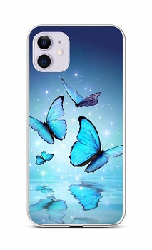 Zadní silikonový kryt na iPhone 11 Modří motýlci