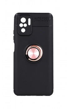 Zadní silikonový kryt na Xiaomi Redmi Note 10 černý s měděným prstenem
