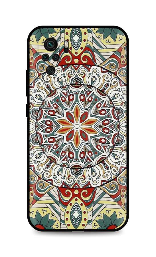Zadní 3D silikonový kryt na Xiaomi Redmi Note 10 Barevná mandala