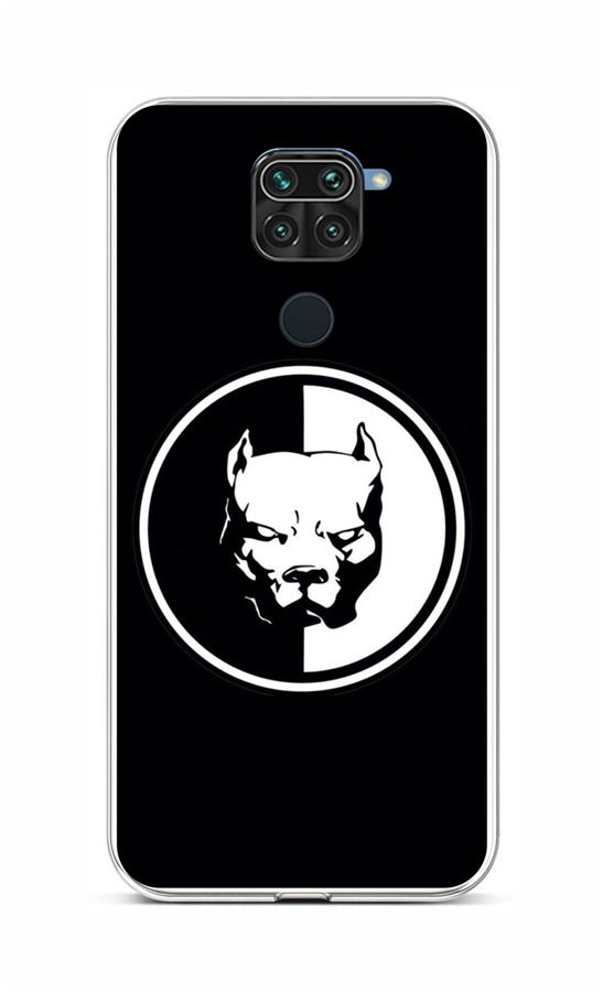 Zadní silikonový kryt na Xiaomi Redmi Note 9 Černobílý pitbull 
