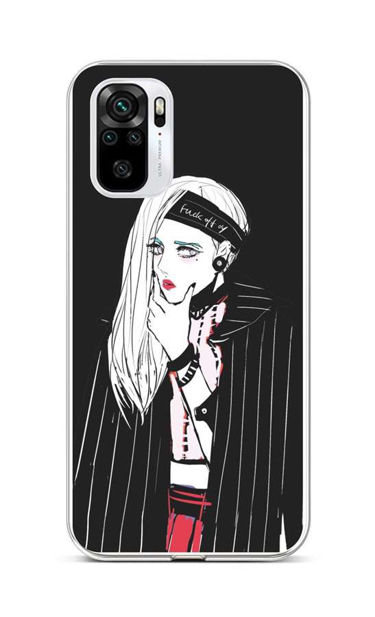 Levně Kryt TopQ Xiaomi Redmi Note 10 silikon Dark Girl 58999 (pouzdro neboli obal na mobil Xiaomi Redmi Note 10)